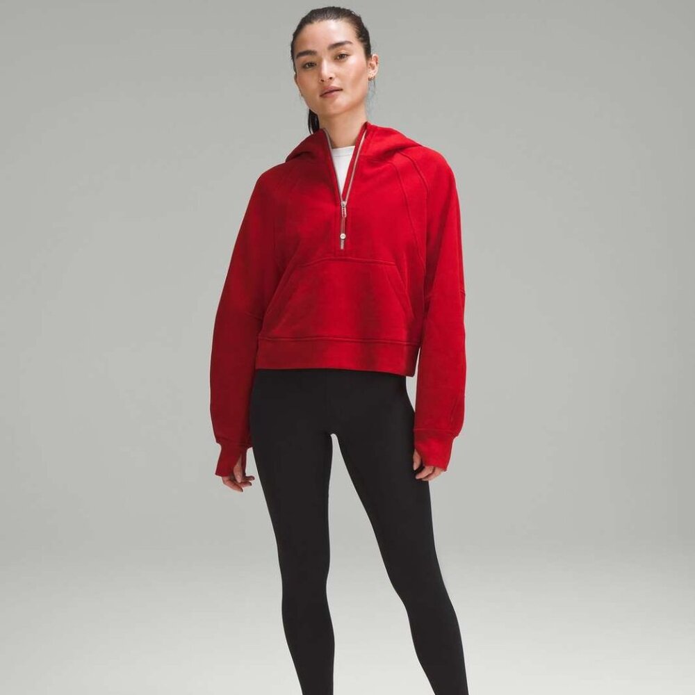 lululemon Lunar New Year Scuba Oversized Half-Zip Hoodie Dark Red Size M/L NWT